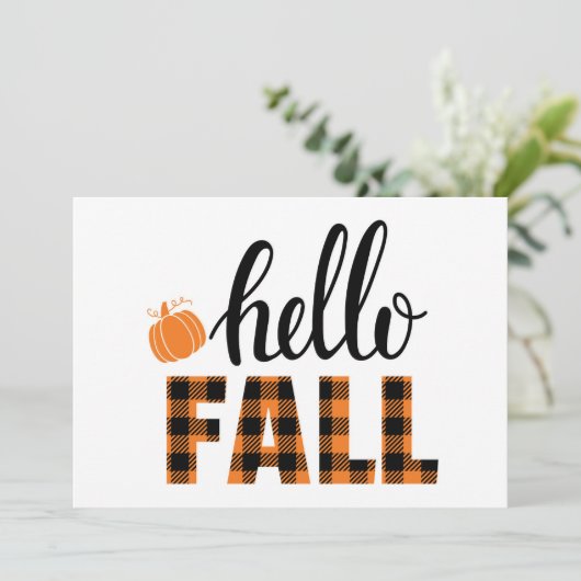 Hallo Herfst Kaart (Staand voorkant)