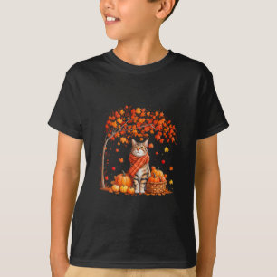 Hallo Herfst Kat Herfstblad Kitten Liefhebber Dank T-shirt