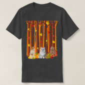 hallo herfst Kat Maple Leaf Herfst Pumpkin Mannen T-shirt (Design voorkant)