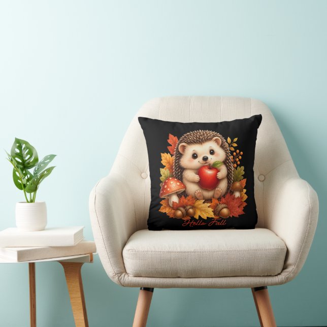 Hallo Herfst Knuffel Egel  Kussen (Stoel)