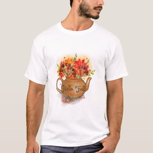 Hallo Herfst Knus Herfst Grafisch T-Shirt (Voorkant)