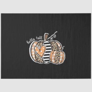 hallo Herfst Leopard Pattern Pumpkin Tissuepapier