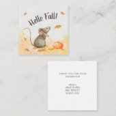Hallo Herfst Leuke Muis Pop Door Notitiekaartje (Voorkant / Achterkant)