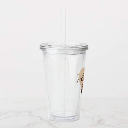 Hallo Herfst Love Heart Acryl Drinkbeker (Rechts)