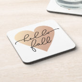 Hallo Herfst Love Heart Bier Onderzetter (Linkerzijde)