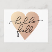 Hallo Herfst Love Heart Briefkaart (Voorkant)
