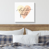 Hallo Herfst Love Heart Canvas Afdruk (Insitu (Slaapkamer))