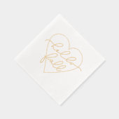 Hallo Herfst Love Heart Folie Servetten (Rechts)