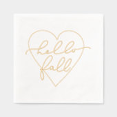 Hallo Herfst Love Heart Folie Servetten (Voorkant)