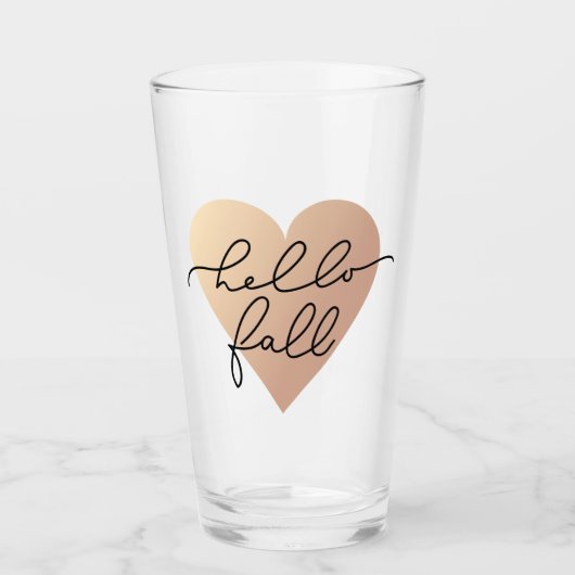 Hallo Herfst Love Heart Glas (Voorkant)