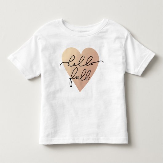Hallo Herfst Love Heart Kinder Shirts (Voorkant)