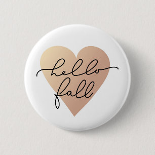 Hallo Herfst Love Heart Ronde Button 5,7 Cm