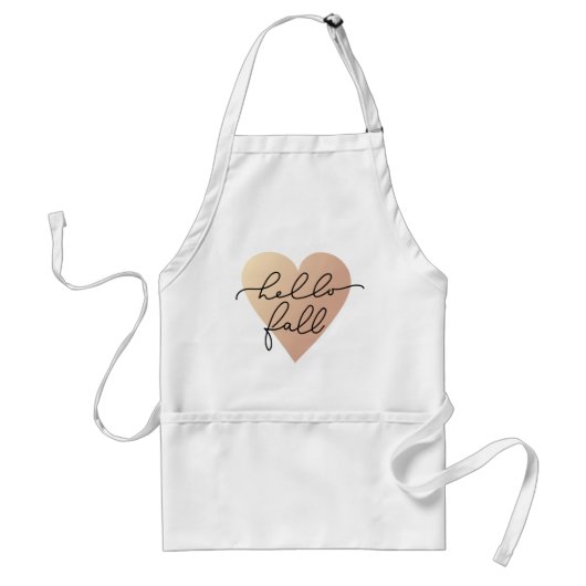 Hallo Herfst Love Heart Standaard Schort (Voorkant)