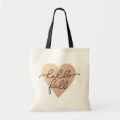 Hallo Herfst Love Heart Tote Bag (Voorkant)