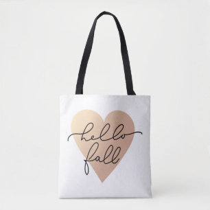 Hallo Herfst Love Heart Tote Bag