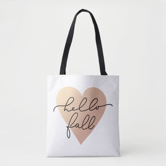 Hallo Herfst Love Heart Tote Bag (Voorkant)