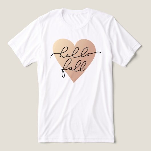 Hallo Herfst Love Heart Tri-Blend Shirt (Design voorkant)