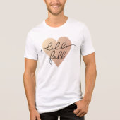 Hallo Herfst Love Heart Tri-Blend Shirt (Voorkant)