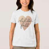 Hallo Herfst Love Heart Tri-Blend Shirt (Voorkant)