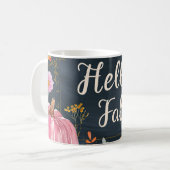 Hallo Herfst met bloemen Koffiemok (Voorkant links)