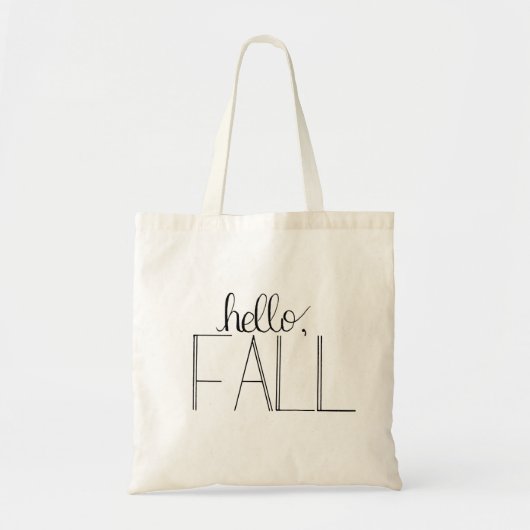 Hallo Herfst met de hand geletterde Canvas tas (Voorkant)