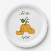 hallo Herfst minimalistisch geluid Papieren Bordje (Voorkant)