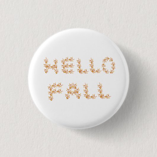 hallo Herfst minimalistisch geluid Ronde Button 3,2 Cm (Voorkant)