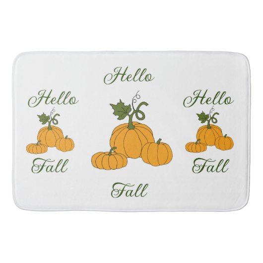 Hallo Herfst Minimalistisch Schattig Badmat (Voorkant)