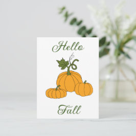 Hallo Herfst Minimalistisch Schattig Briefkaart