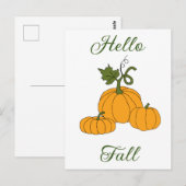 Hallo Herfst Minimalistisch Schattig   Briefkaart (Voorkant / Achterkant)