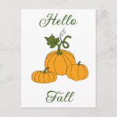 Hallo Herfst Minimalistisch Schattig   Briefkaart (Voorkant)