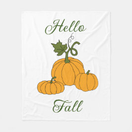 Hallo Herfst Minimalistisch Schattig Fleece Deken