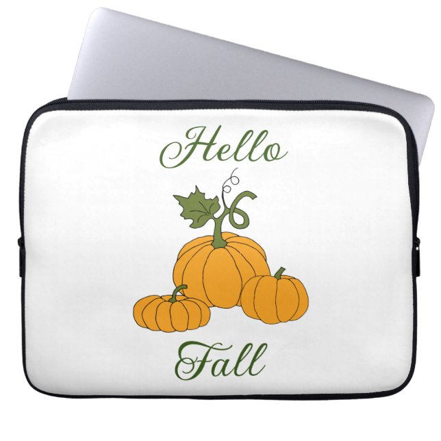 Hallo Herfst Minimalistisch Schattig   Laptop Sleeve (Voorkant)