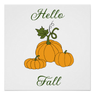 Hallo Herfst Minimalistische Mooie Poster