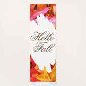 Hallo Herfst Modern l Herfstbladeren Eenvoudig Mon Yogamat (Achterkant)