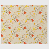 hallo Herfst Modern Typografie en Leaves Cadeaupapier (Vlak)