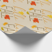 hallo Herfst Modern Typografie en Leaves Cadeaupapier (Hoek)