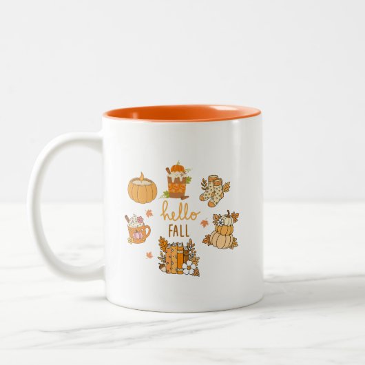 Hallo Herfst Mok – Cute Autumn Geschenk Kop (Links)