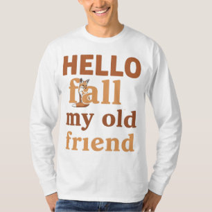 Hallo Herfst My Old Friend – Schattige Fox Autumn T-shirt