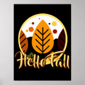 Hallo Herfst Natuur Bos Poster (Voorkant)