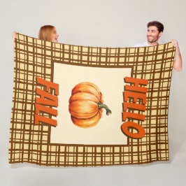 Hallo Herfst- Natuur pompoen Plaid Cosy Autumn Fleece Deken