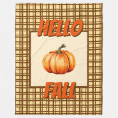Hallo Herfst- Natuur pompoen Plaid Cosy Autumn Fleece Deken (Voorkant)