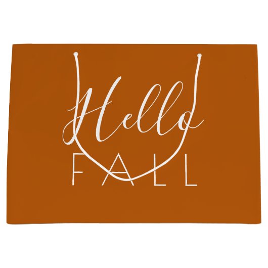 hallo Herfst Oranje najaar Groot Cadeauzakje (Voorkant)