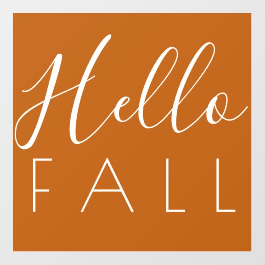 hallo Herfst Oranje najaar Raamsticker (Vel)