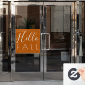hallo Herfst Oranje najaar Raamsticker (Kantoordeur)