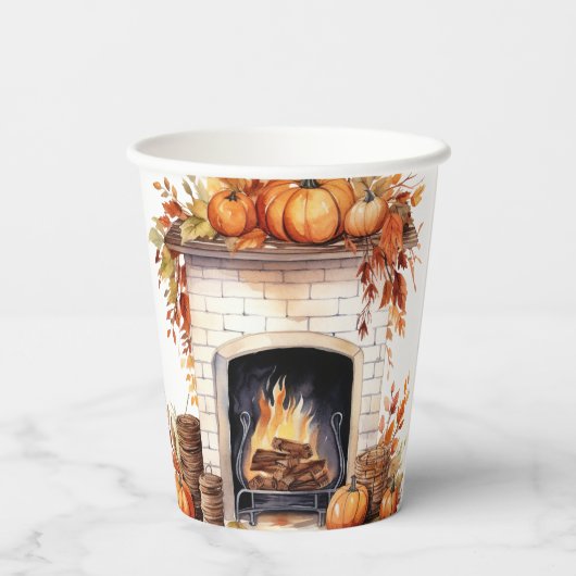 Hallo Herfst Papier Koffie Herfst mok, herfst Papieren Bekers (Achterkant)