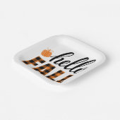 hallo Herfst Papieren Bordje (Gebogen)