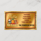 hallo herfst Pas Tekst en Kleur aan Visitekaartje (Voorkant)