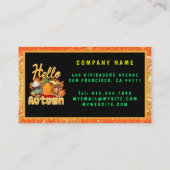 hallo herfst Pas Tekst en Kleur aan Visitekaartje (Achterkant)