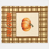 Hallo Herfst Plaid Herfst met Pompoen Ontwerp Fleece Deken (Voorkant (Horizontaal))